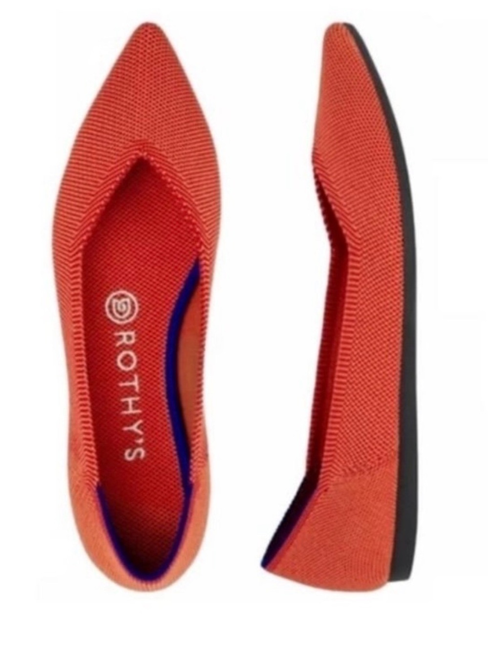 NWOT Rothy's Women's The Pointed flat in Persimmon